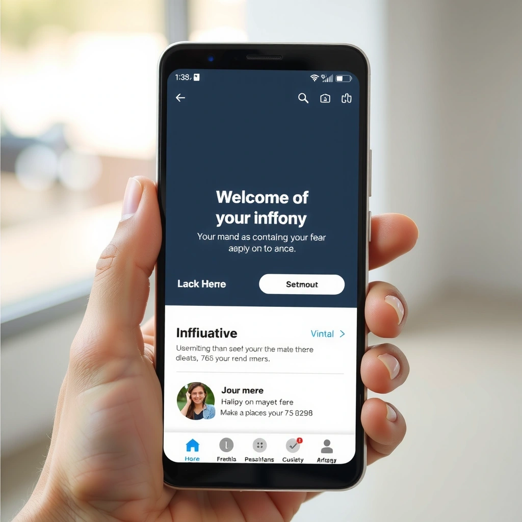 Mobile app interface design showcase