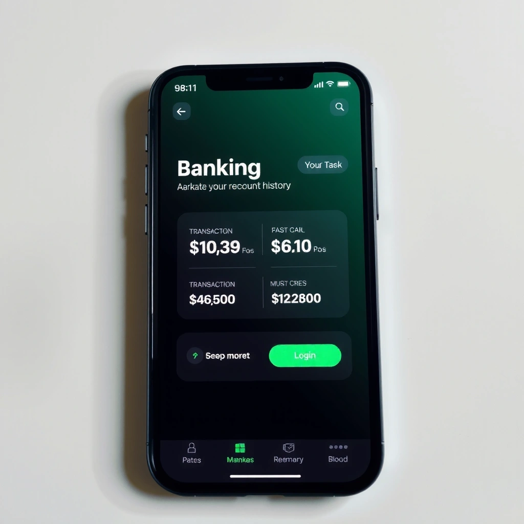 Mobile banking application interface