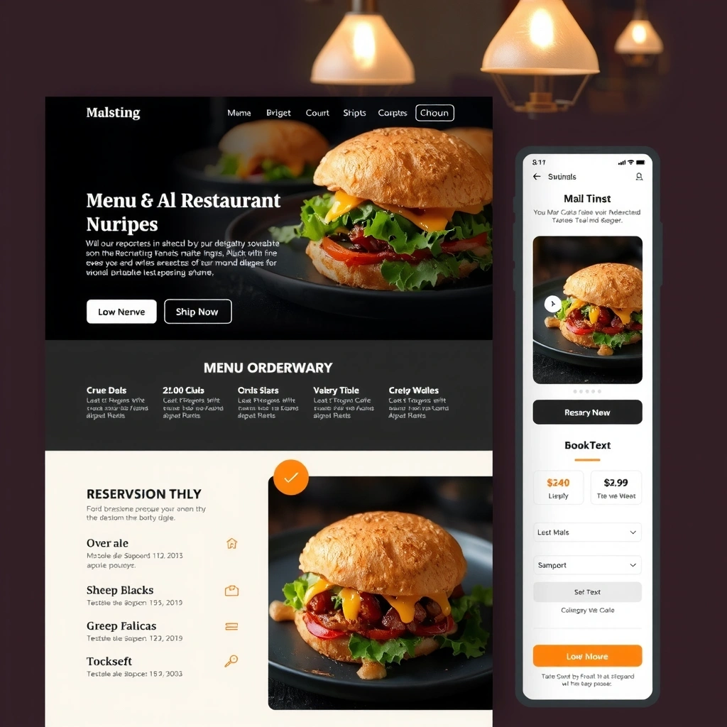 Restaurant website with online ordering