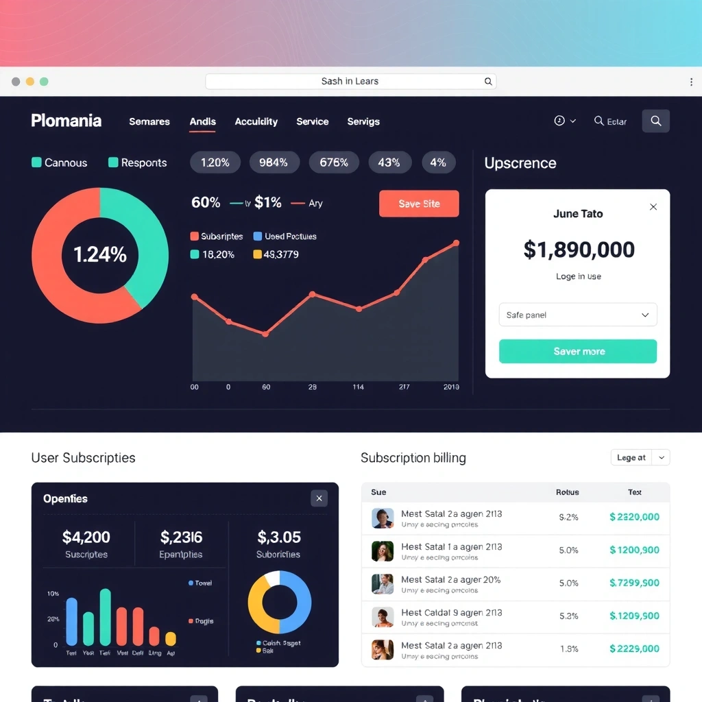 SaaS dashboard interface design