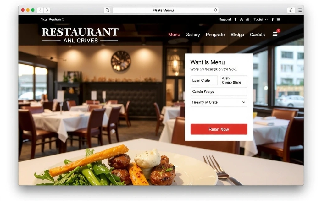 Restaurant website design